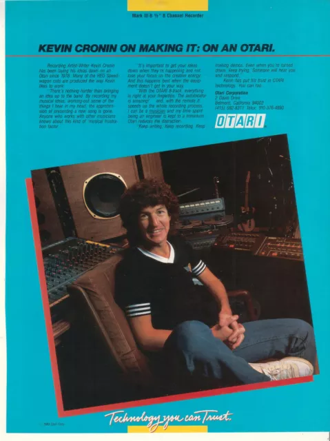 REO Speedwagon Kevin Cronin 1984 Ad- Otari Advertisement