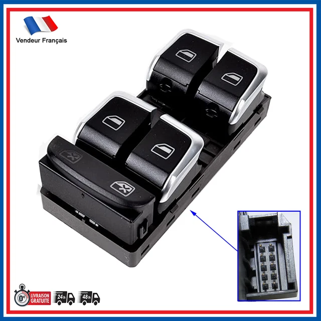 Bouton Commande Interrupteur de Leve vitre avant gauche audi 8KD959851 8K0959851