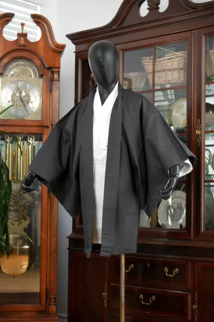 Dear Vanilla Japanese Silk Haori Jacket Men's Kimono Genuine Japan Made Vintage