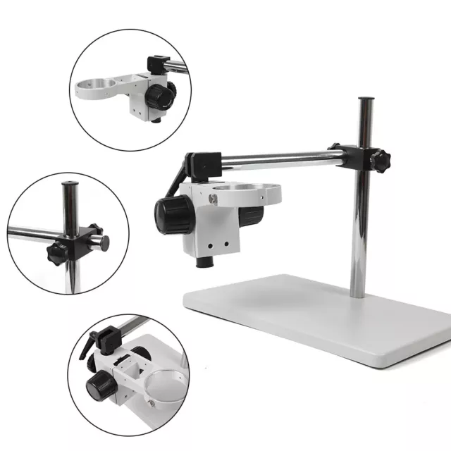 76mm Table Microscope Boom Stand Multi-Axis Rotation Stereo Arm Focusing Holder