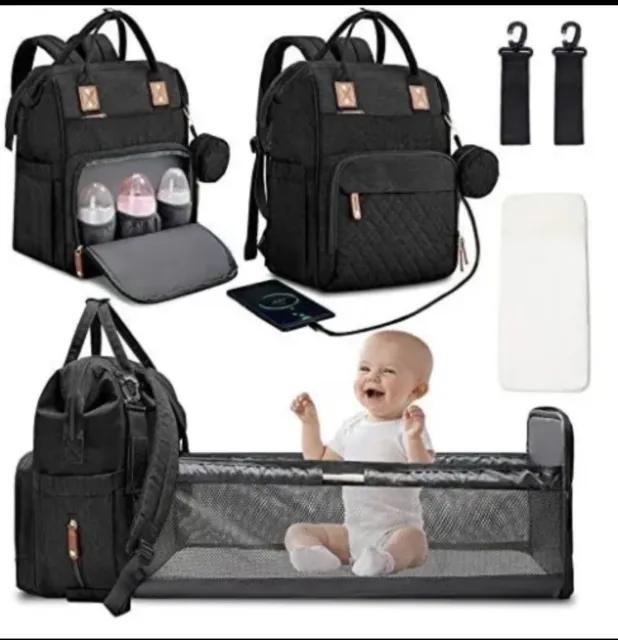 Multi Function Baby Diaper Bag Backpack with Changing station Mommy travel bag