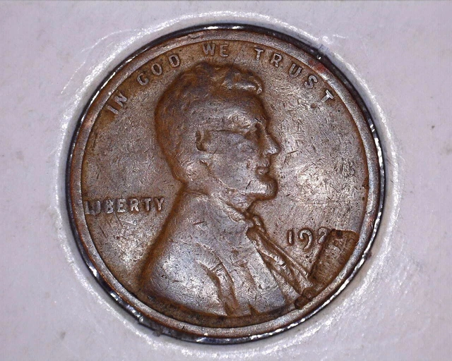 192? struck thru-spike head lincoln wheat cent #14