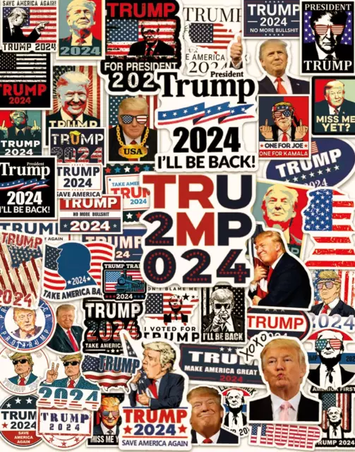 100 Pack Donald Trump 2024 Stickers (Large Size), Bumper Sticker, Trump Decal fo