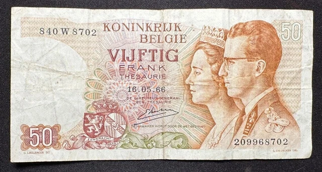 Belgique 50 francs 1966 sn. 209