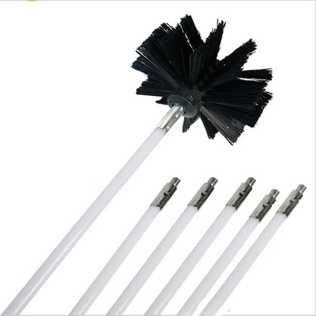 Cepillo de chimenea mango largo nailon limpiador limpieza tubo herramientas hogar