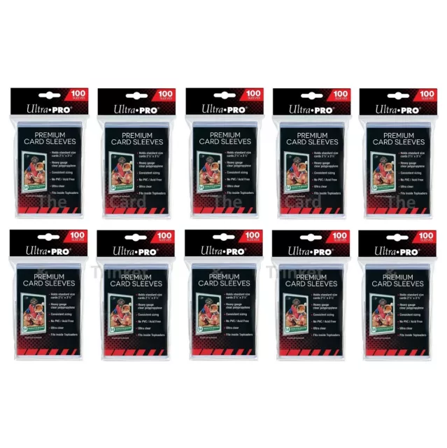1000 Ultra PRO Premium Soft Sleeves Card Protectors Standard 10x 100ct 66 x 94mm