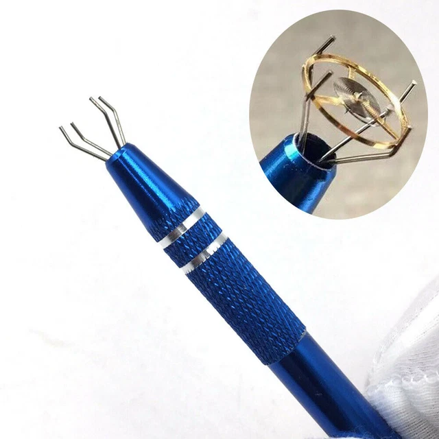 Alloy 11.8cm Non-Slip Watch Balance Wheel Clamping Pin Vise Holding Stand Repair