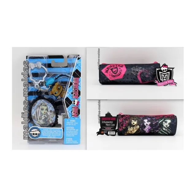 Monster High 1 x Schlamperetui & 1 x Frankie Stein Anhänger Schlampermäppchen