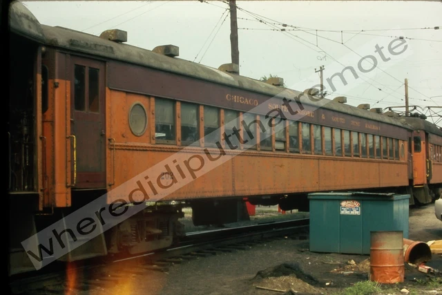 Orig. Slide Chicago S. Shore & S. Bend CSS 202 PCM Interurban Michigan City 1973