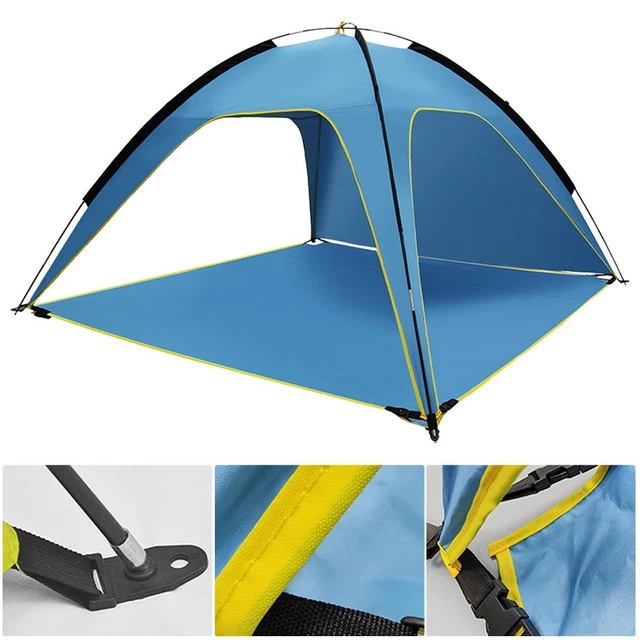Tenda Paravento Rettangolare INLIFE 2x3 M - Tessuto Oxford Bianco, Protezione UV E Pioggia, Con Corde