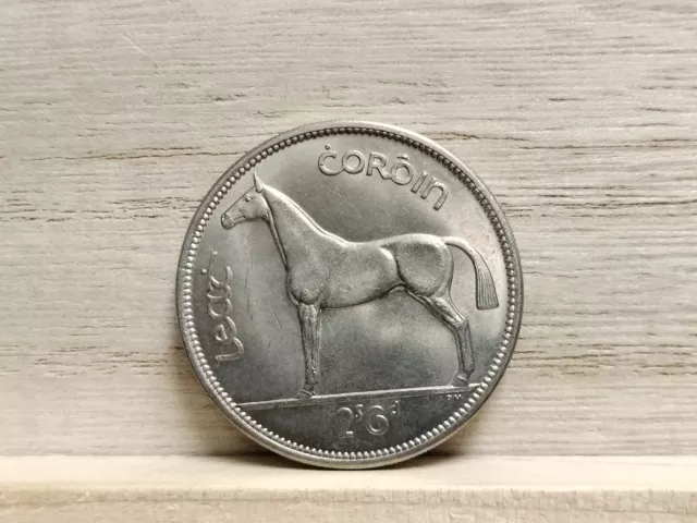 1955 Half Crown (2s6d) Ireland Coin "Horse"