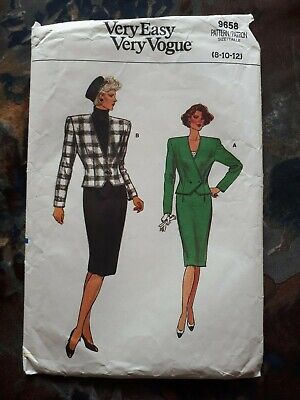 Vogue Sewing Pattern 1173 Elegant Jacket Tops and Skirts Sizes 6-10 or 12-16 