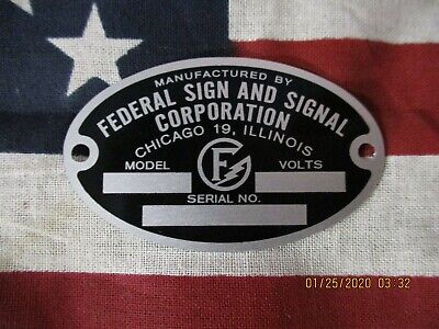 Federal Sign and Signal Replacement Badge Model 18 Solar Ray & 19 Propello Ray 