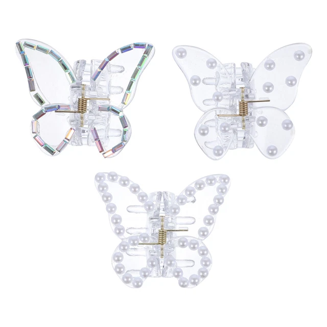 3pcs Cliffes à cheveux Clips petites pinces de cheveux Clips de coiffure papillo