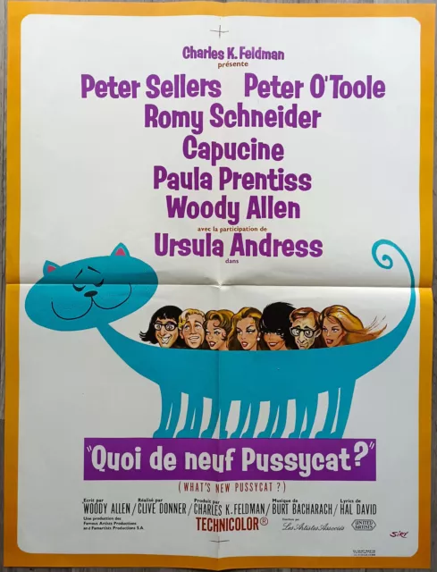 Quoi De Neuf Pussycat/Affiche Originale 60X80/Clive Donner/O'toole/Sellers/Allen