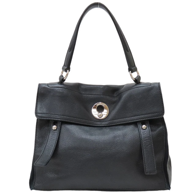 YVES SAINT LAURENT YSL Muse Two Shoulder Handbag Black Leather 229680 YVES SAINT LAURENT YSL Muse Two Shoulder Handbag Black Leather 229680