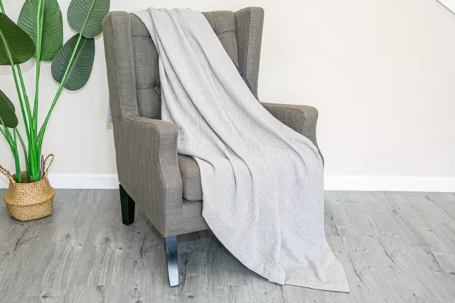 100% wool throw blanket 60"x70" 80"x96"