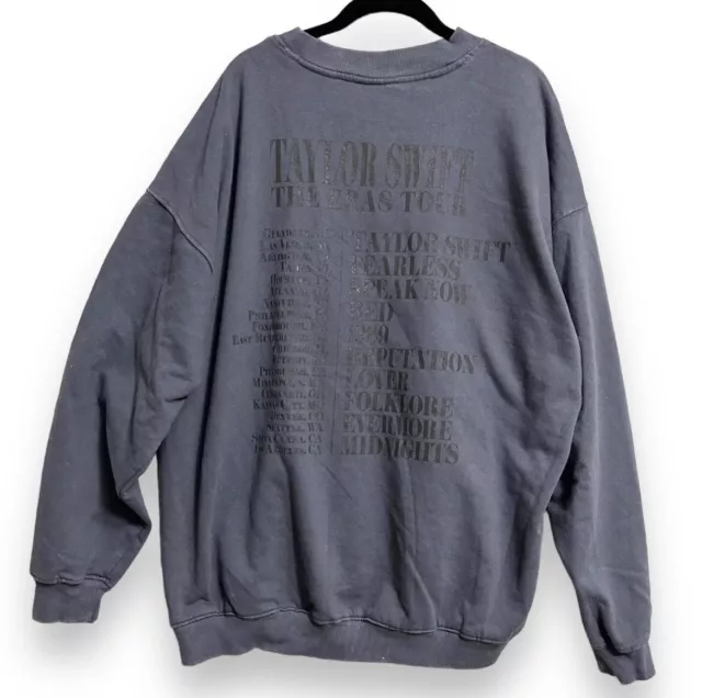 TAYLOR SWIFT THE Eras Tour 2023 Official Merch Blue Crewneck M Unisex
