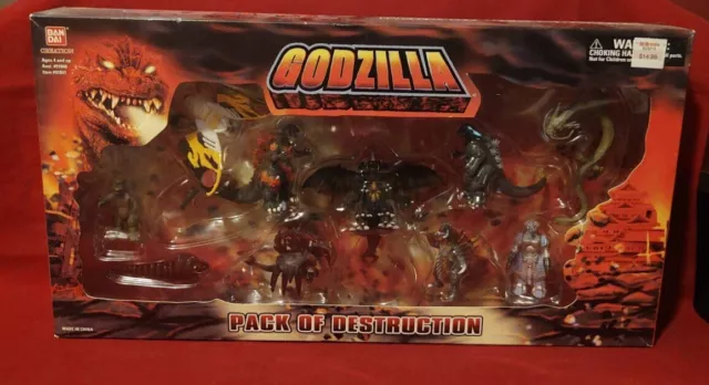 Bandai Godzilla Pack of Destruction NEW Sealed In Box 2003