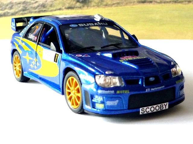 PERSONALISED PLATES Subaru Impreza Boys Dad Rally Toy Car Model Present Boxed