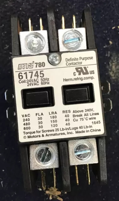 Mars 780 61745 Definite Purpose Contactor NIB (B161)