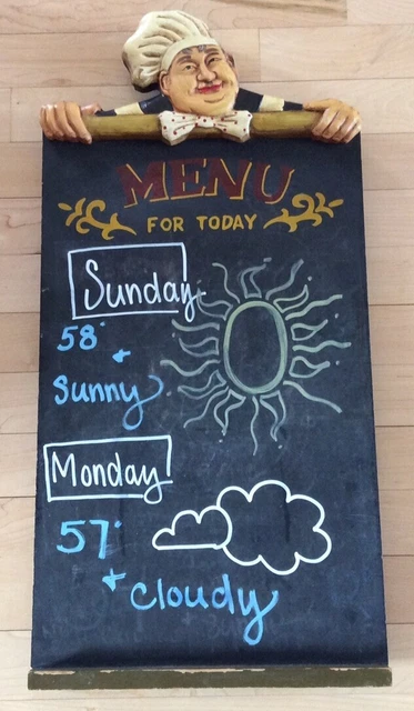 Chef’s Menu Chalkboard From A Maine Inn
