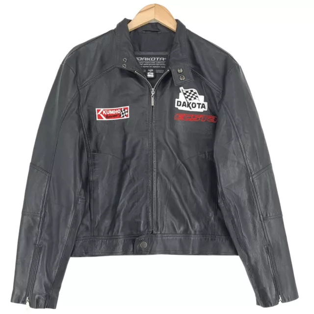 Dakota Sport Technique de Course Cuir Noir Veste Hommes Tailles M Médium