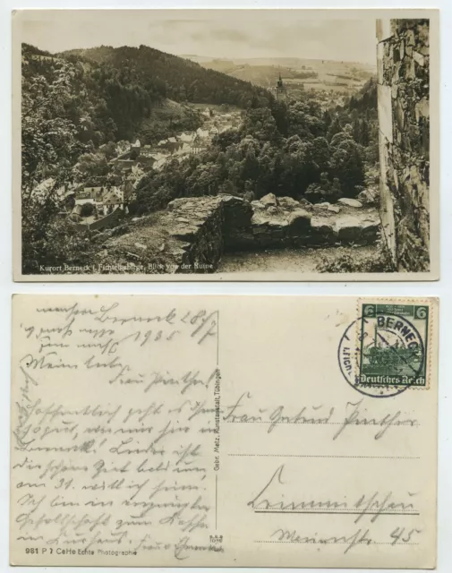 69588 - Berneck - view from the ruin - real photo - postcard, run 28.7.1935