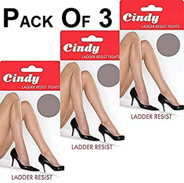 20 Denier Ladder Resist Tights by Cindy. Choice of Colour/Size - New/Free  Post