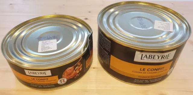 Labeyrie Confit de Canard 2 Dose 1 x 4/6 Keulen + 1 x 2 Keulen mit DELLE LESEN