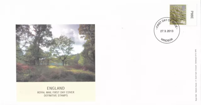 (45839) GB England FDC 88p Definitive Windsor 2013