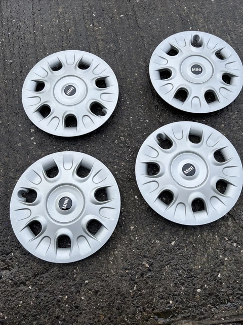 BMW Mini cooper wheel trims hub caps wheel covers, 15", genuine, 4x, full set