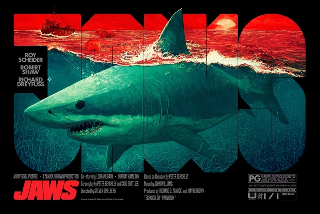 JAWS 1975 POSTER print 24x36