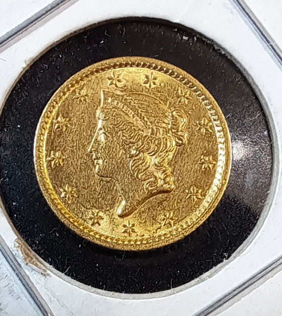 1854 Type 1 Gold Dollar AU+