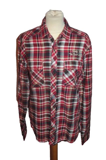 Chemise Homme Newco Bleu Foncé - Taille XL, 100% Coton, Col Boutonné, Occasion En Parfait état