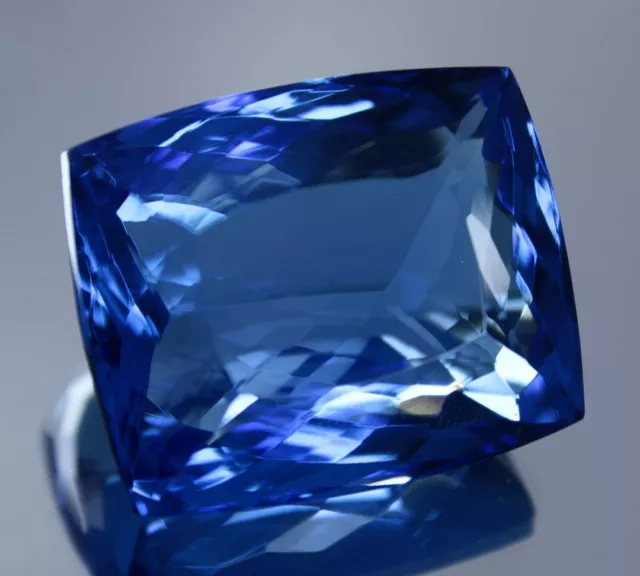 CERTIFIÉ 60 Ct Naturel Bleu Tanzanie DE Tanzanite Coussin Coupé Pierre...