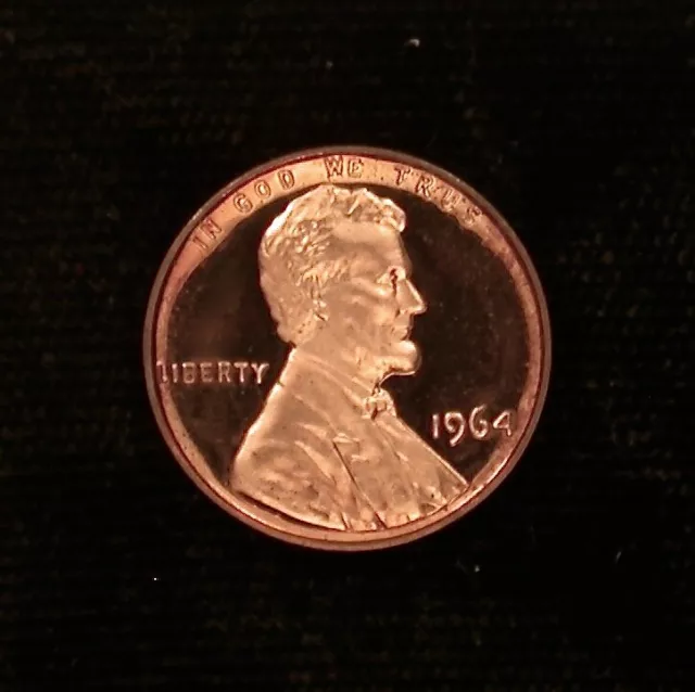 1964 1c HIGH GRADE DCAM PROOF !!!!! BOLD COPPERY WHITE FROST BOTH SIDES !!!!!