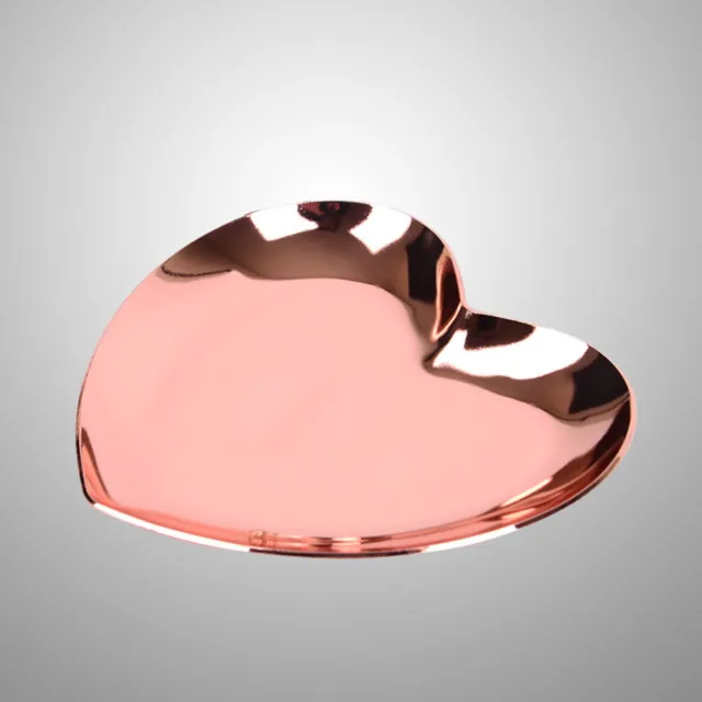 Vassoio portaoggetti in metallo a forma di cuore Portaoggetti per gioielli