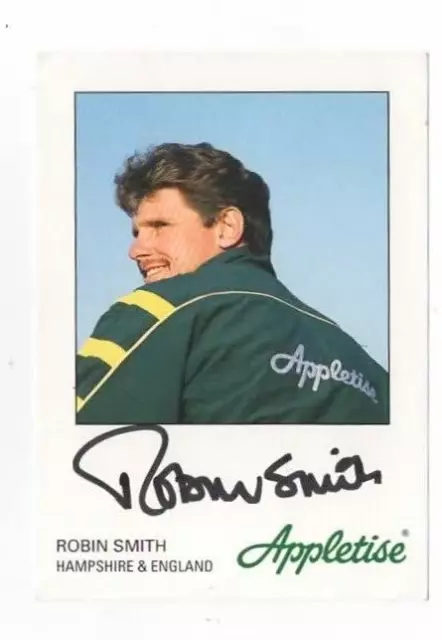 Robin Smith (Hampshire & England) 7" autographed card