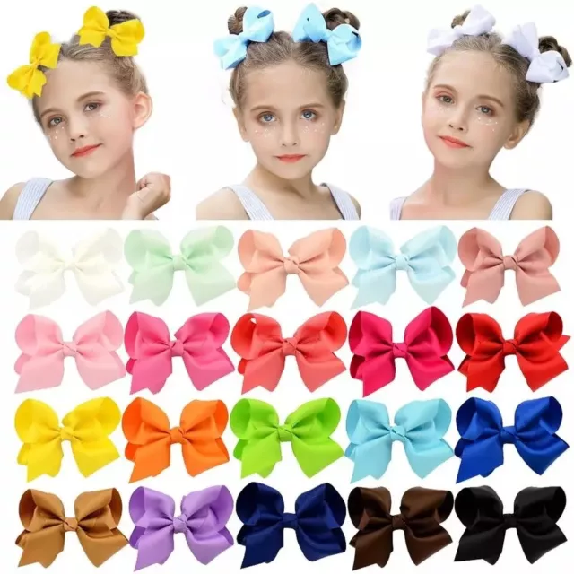 3 Inch Hair Bows w/ Clips For Baby Girls Bow Hair Clip Children Toddler Flower Ⓔ