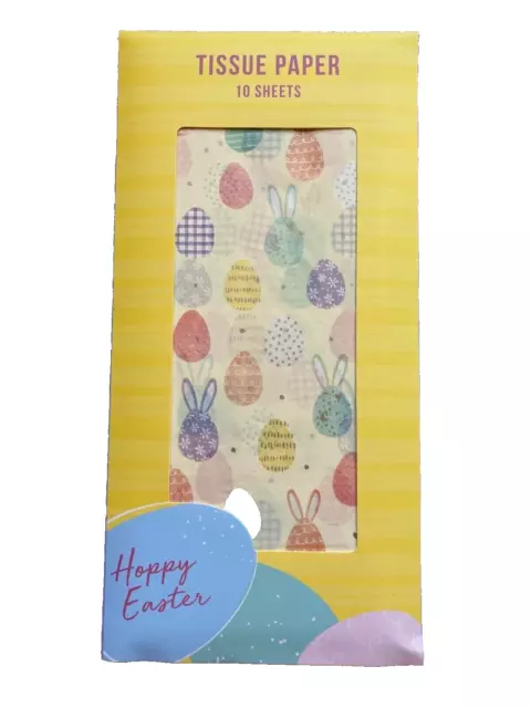 Easter Tissue Paper Pastel Yellow Eggs 10 Sheets Spring Present Craft Gift Wrap