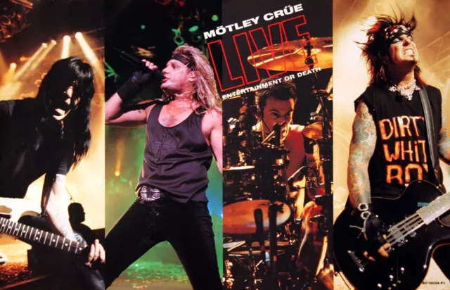 Motley Crue 1999 Live Entertainment Rare Promo Poster Original