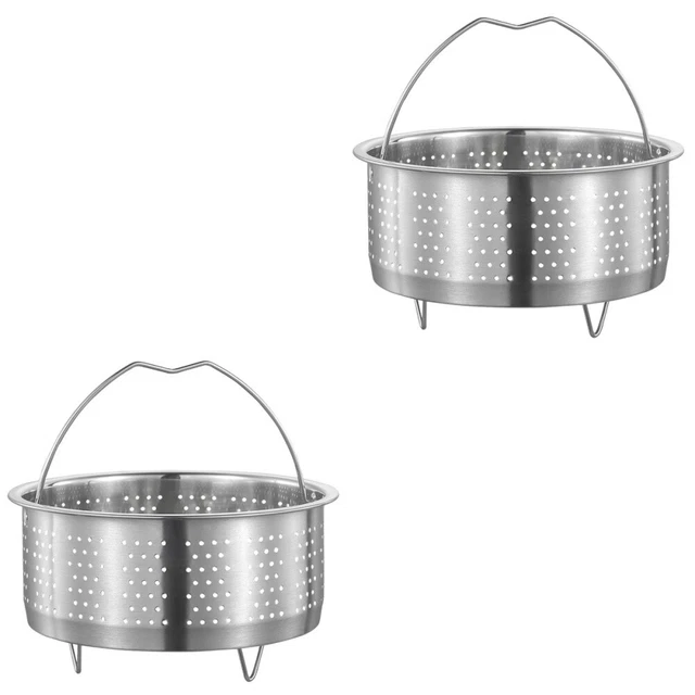 2x cesto a vapore premium acciaio inox per casa a vapore