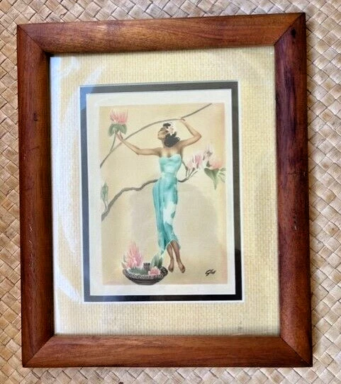 Vintage Hawaii Solid Koa Wood Frame 9.75" x 11.75"  FITS 8 x 10   Width .75"