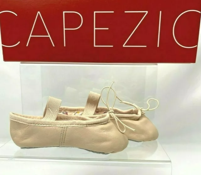 NWOB Capezio Daisy Ballet 205X 205T Leather Dance Shoes Little Girls SZ 7.5 9.5