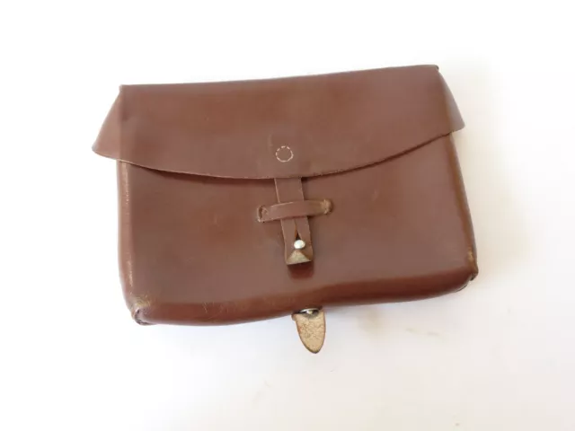 Swiss Army Military Leather Shoulder Bag Card Holder ~1950 Officier Switzerland