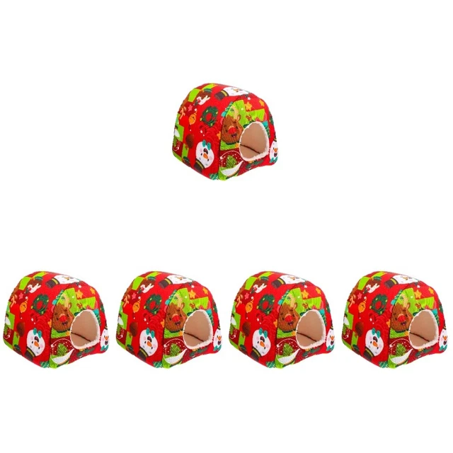 5x Käfig Zubehör Kleine Hamster Warme Bett Guinea Pig Hideout Für Winter
