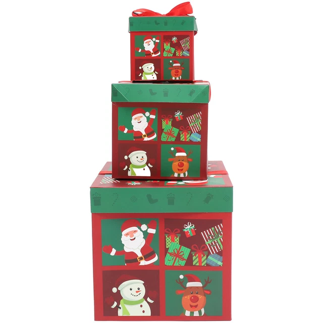 3 pz contenitore regalo di Natale carta confezione confezione confezione confezione confezione