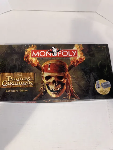 2006 COMPLETE Pirates of the Caribbean Collector's Edition Monopoly Board Game