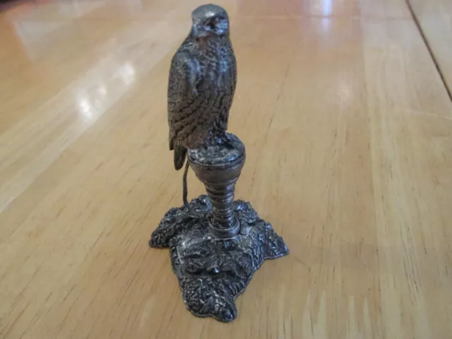 Pewter Peregrine Falcon Figurine by A R Brown